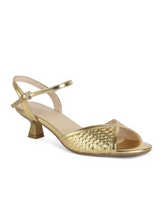 Solea Retro Gold Kitten Heels